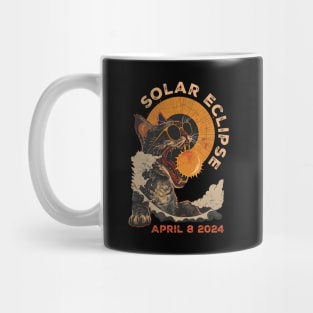 Solar Eclipse April 8 2024 Funny Cat In Sunglasses Totality Mug